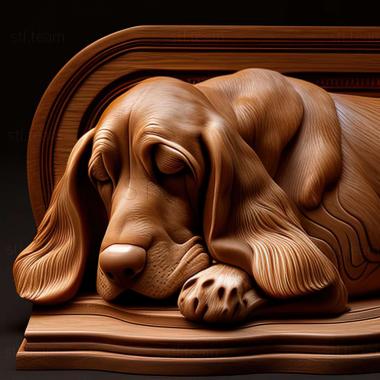 3D model Basset Hound dog (STL)